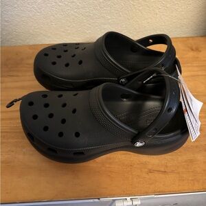 CROCS Black Platform Shoes